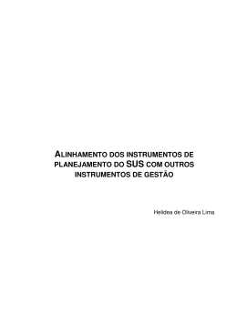 alinhamento dos instrumentos de planejamento do sus
