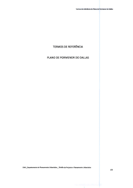 TERMOS DE REFERÊNCIA PLANO DE PORMENOR DO DALLAS