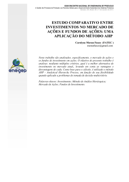 estudo comparativo entre investimentos no mercado de