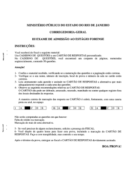 Prova do III Exame para admissão de estagiários