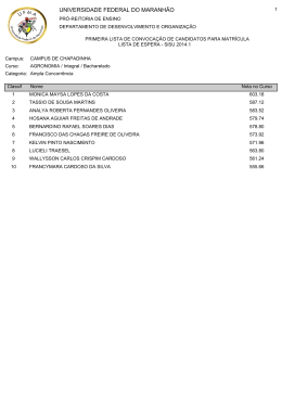 SiSU 2014.1 - Universidade Federal do Maranhão