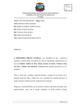 Fl. .------ - Tribunal de Justi&ccedil;a do Estado de Mato Grosso
