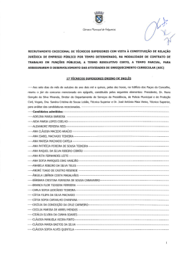 Lista admitidos e excluídos