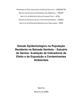 Estudo Epidemiológico na População Residente na Baixada Santista