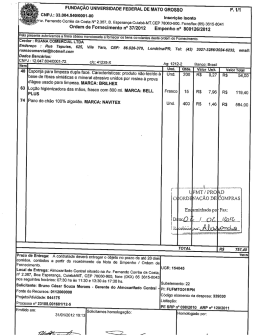 FUNDA&Ccedil;&Atilde;O uNrvERsroAoE FEDERAL DE MATo eRosso P