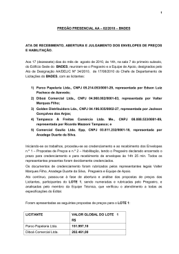 PREGÃO PRESENCIAL AA – 02/2010 – BNDES ATA DE