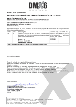 dmx6 comercial ltda - epp - Secretaria de Avia&ccedil;&atilde;o Civil