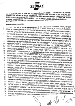 Ata da Concorr&ecirc;ncia 014/2014
