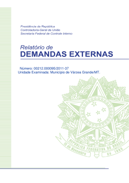 RDE 00212.000095-2011-37 - Varzea Grande-MT