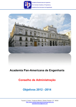 Los Objetivos 2012 - 2014 - Academia Panamericana de Ingeniería