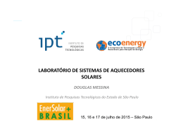 laborat&oacute;rio de sistemas de aquecedores solares