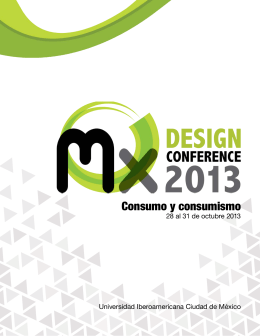 MX Design Conference 2013 Consumo & Consumismo