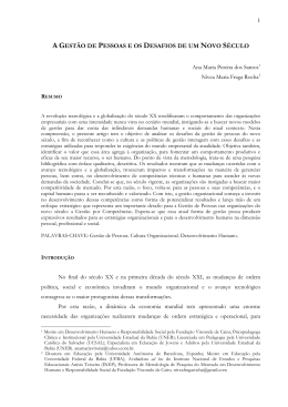 1 DESAFIOS DA GEST&Atilde;O DE PESSOAS