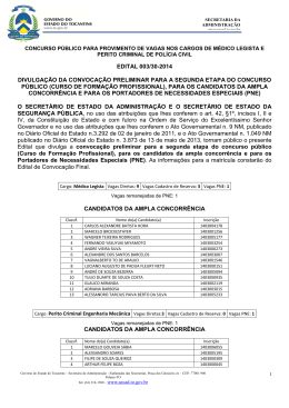 CONVOCA&Ccedil;&Atilde;O PRELIMINAR PARA O CURSO DE FORMA&Ccedil;&Atilde;O