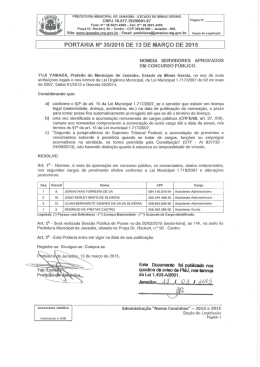 PREFEiTuRA MuNiciPAE DE JANAU BA