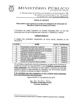 Promotoria de Justiça de Jaguariaíva