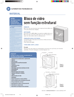 Bloco de vidro sem função estrutural