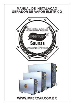 Manual da Sauna a Vapor