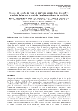 Impacto da escolha do vidro em aberturas associado ao dispositivo