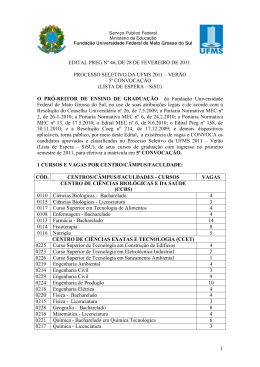 Vestibular UFMS 2011