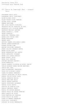Vestibular Unesp 2010 Convocação para Segunda Fase