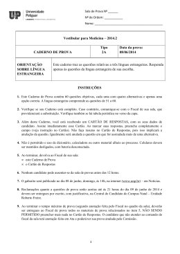 Prova 2014.2 ? Tipo 2A