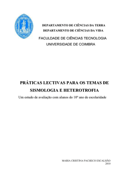 pr&aacute;ticas lectivas para os temas de sismologia e