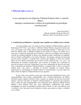 A nova perspectiva do Supremo Tribunal Federal