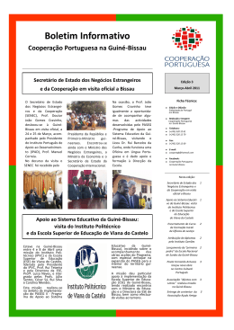 Boletim Informativo Cooperação Portuguesa na Guiné