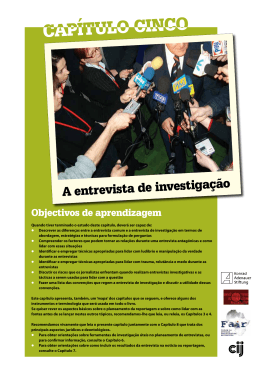 A entrevista de investiga&ccedil;&atilde;o