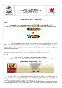 G&ecirc;nero Textual: not&iacute;cia e reportagem - Portal