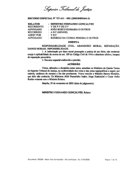 RECURSO ESPECIAL N&deg; 757.411 - MG (2005