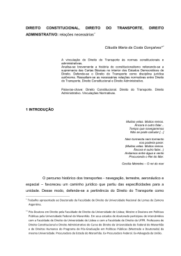 DIREITO CONSTITUCIONAL, DIREITO DO TRANSPORTE