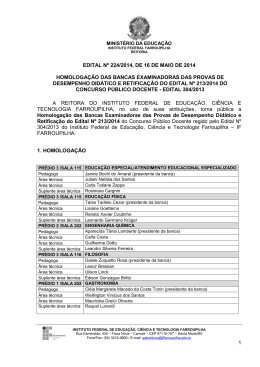Edital n&ordm; 224/2014 - HOMOLOGA&Ccedil;&Atilde;O DAS BANCAS