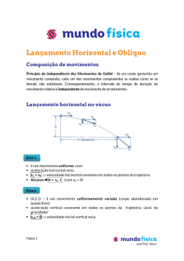 Lan&ccedil;amento Horizontal e Obl&iacute;quo