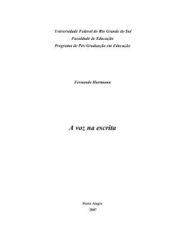 A voz na escrita
