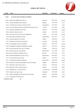 geral de notas provas aplicadas dia 10/06/2012 turno