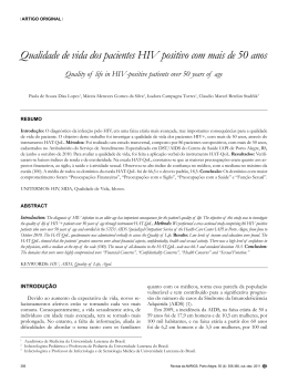 Qualidade de vida dos pacientes hiv positivo com mais