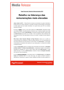 Retalho na lideran&ccedil;a das remunera&ccedil;&otilde;es mais
