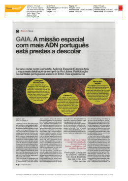 Jornal i − Principal Gaia. A missão espacial com mais ADN