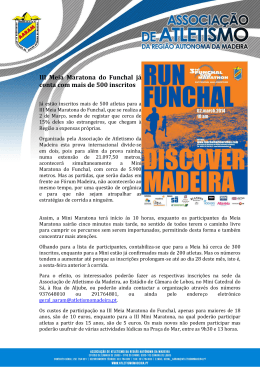 III Meia Maratona do Funchal já conta com mais de 500 inscritos