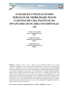 an&aacute;lise da utiliza&ccedil;&atilde;o dos servi&ccedil;os de mobilidade pelos