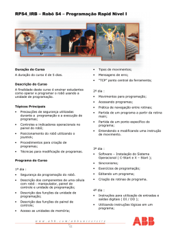 RPS4_IRB – Robô S4 – Program ação Rapid Nível I