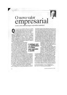 o novo valor empresarial