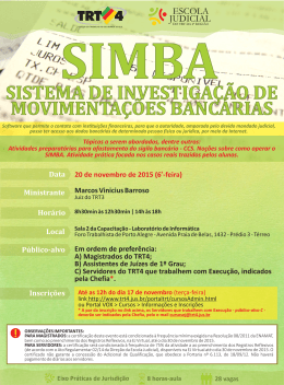 SIMBA - Sistema de Investigação de Movimentações Bancárias