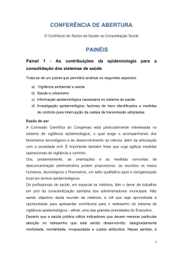 CONFERÊNCIA DE ABERTURA PAINÉIS