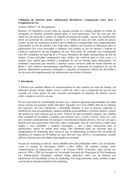 1 Utiliza&ccedil;&atilde;o da Internet pelos Adolescentes Brasileiros