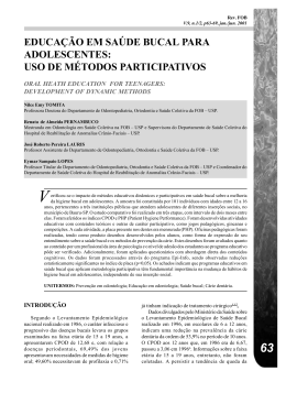 educação em saúde bucal para adolescentes