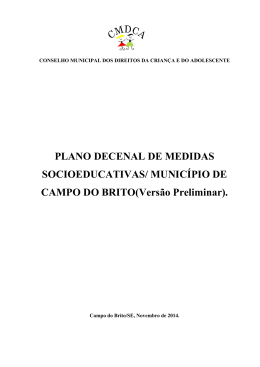 PLANO DECENAL DE MEDIDAS SOCIOEDUCATIVAS