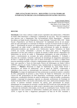 IMPLANTA&Ccedil;&Atilde;O DE UM GUIA &ndash; REFLEX&Otilde;ES &Agrave; LUZ